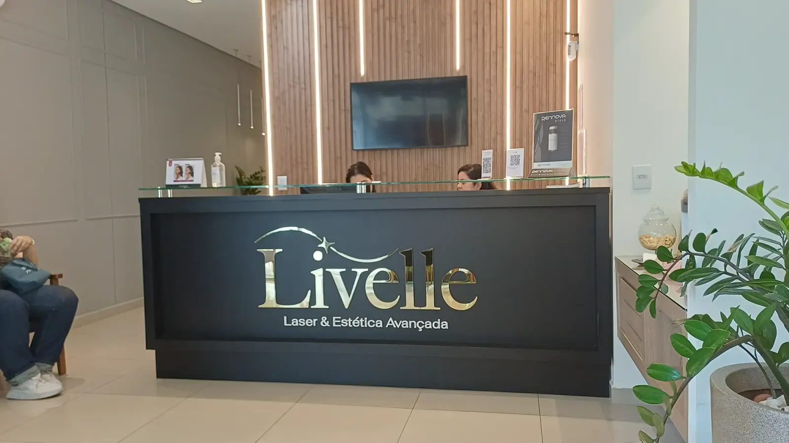 Recepção da Livelle, na Tijuca, onde funciona o Clube Livelle